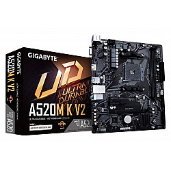 Pagrindinė plokštė GIGABYTE A520M K V2 DDR4 mATX PCIe 3.0 M.2 HDMI