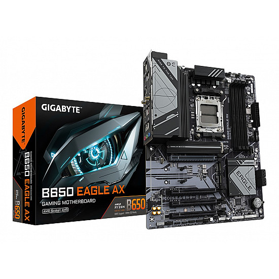 GIGABYTE B650 EAGLE AX 1.1 pagrindinė plokštė su DDR5, PCIe 5.0, WiFi 6E 2025