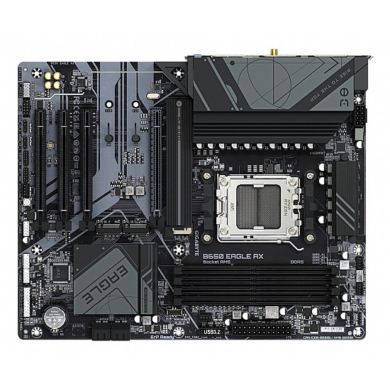 GIGABYTE B650 EAGLE AX 1.1 pagrindinė plokštė su DDR5, PCIe 5.0, WiFi 6E 2025