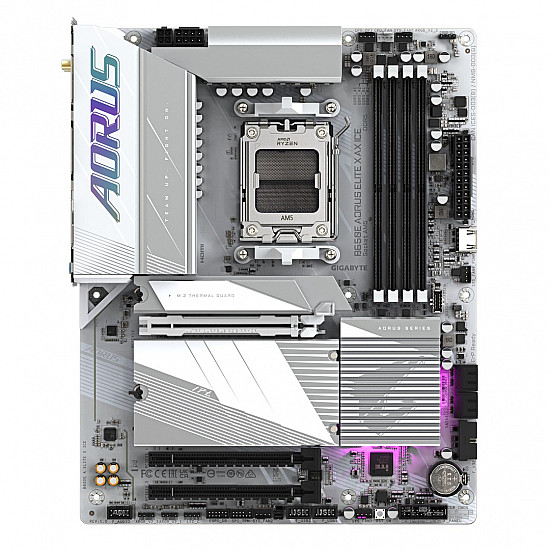 GIGABYTE B650E A ELITE X ICE pagrindinė plokštė su DDR5, PCIe 5.0, WiFi 6E 2025