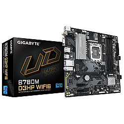 Pagrindinė plokštė GIGABYTE B760M D3HP WIFI6 DDR5 PCIe 4.0 USB-C WiFi6 mATX