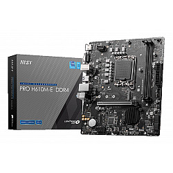 Pagrindinė plokštė MSI PRO H610M-E DDR4 LGA1700 mATX DDR4 PCIe M.2 HDMI USB 3.2