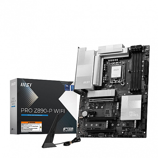 MSI PRO Z890-P WIFI DDR5 PCIe 5.0 WiFi 7 2025 MSI PRO Z890-P WIFI pagrindinė plokštė su DDR5, PCIe 5.0, WiFi 7 2025