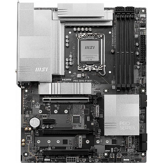 MSI PRO Z890-P WIFI DDR5 PCIe 5.0 WiFi 7 2025 MSI PRO Z890-P WIFI pagrindinė plokštė su DDR5, PCIe 5.0, WiFi 7 2025