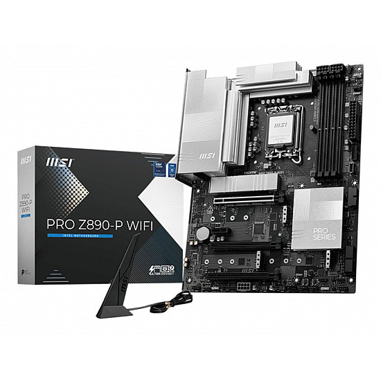 MSI PRO Z890-P WIFI DDR5 PCIe 5.0 WiFi 7 2025 MSI PRO Z890-P WIFI pagrindinė plokštė su DDR5, PCIe 5.0, WiFi 7 2025