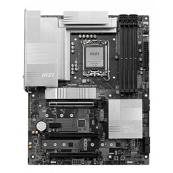 MSI PRO Z890-P WIFI DDR5 PCIe 5.0 WiFi 7 2025 MSI PRO Z890-P WIFI pagrindinė plokštė su DDR5, PCIe 5.0, WiFi 7 2025