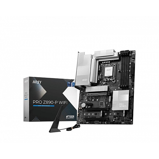 MSI PRO Z890-P WIFI DDR5 PCIe 5.0 WiFi 7 2025 MSI PRO Z890-P WIFI pagrindinė plokštė su DDR5, PCIe 5.0, WiFi 7 2025