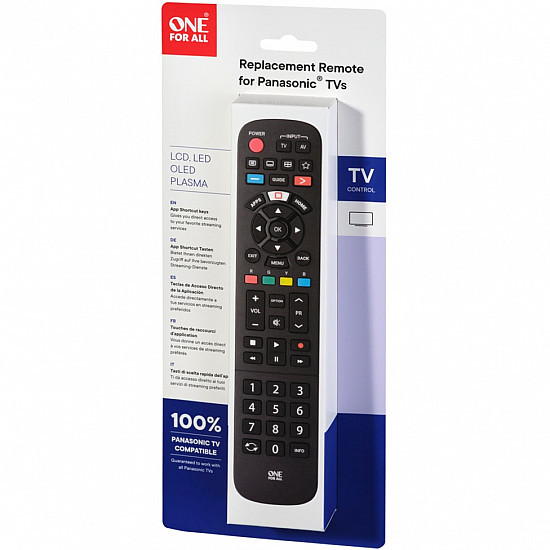 One For All TV Replacement Remotes Panasonic TV Replacement Remote