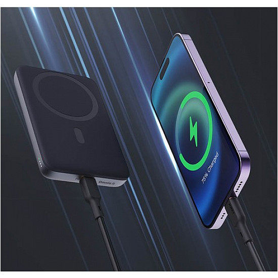 Magnetic powerbank Aukey PB-MS01, 6700mAh, 15W (black)