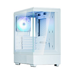 Zalman P10 White micro-ATX Tempered Glass Panoramic View 1 x 120 mm ARGB Fan included 2 - Midi/Minitower - ATX