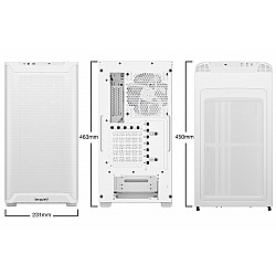 BE QUIET ATX MID-TOWER ENCLOSURE PURE BASE 501 LX RGB WITH GLASS PANEL (WHITE)