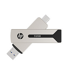 HP USB-C & Typ-A 3.2 512GB SSD Steel Flash Drive 911Pro