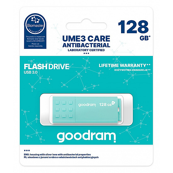 GOODRAM 128GB UME3 CARE USB 3.0 turquoise