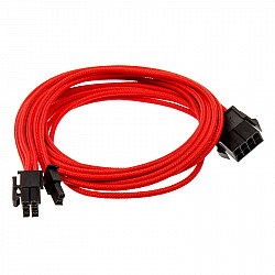 6+2-pin PCIe extension 50cm - sleeved red
