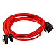 6+2-pin PCIe extension 50cm - sleeved red