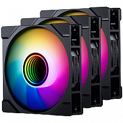 PHANTEKS M25 Gen2 PWM D-RGB Lüfter, 3er-Pack - Reverse Blade, 120mm, schwarz