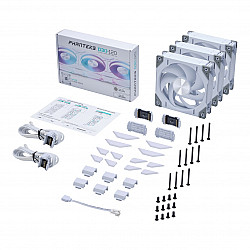 PHANTEKS D30 PWM Regular Airflow D-RGB fan, Triple Pack - 120mm, white