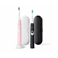 Philips Sonic Electric Toothbrush HX6800/35 ProtectiveClean 4300 Rechargeable For adults Number of brush heads included 2 Number of teeth brushing modes 1 Sonic technology Black/Pastel Pink