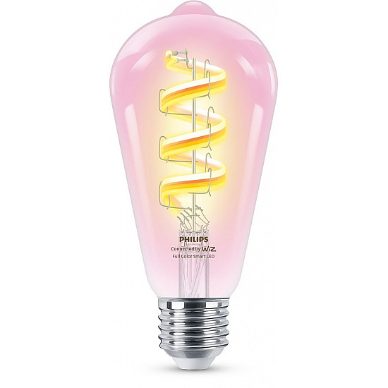 Philips Smart WiFi Filament Clear ST64 RGB E27 6.3 W Full Color