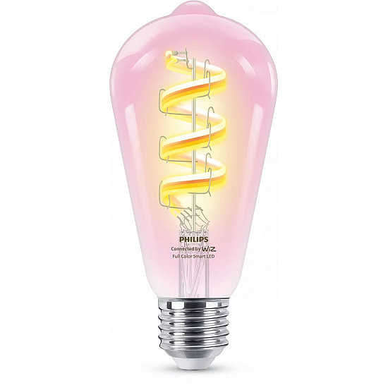 Philips Smart WiFi Filament Clear ST64 RGB E27 6.3 W Full Color