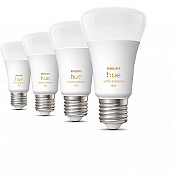 Hue WA 6W A60 E27, 4pcs pack E27 6 W Warm White 2200-6500K Bluetooth and Zigbee