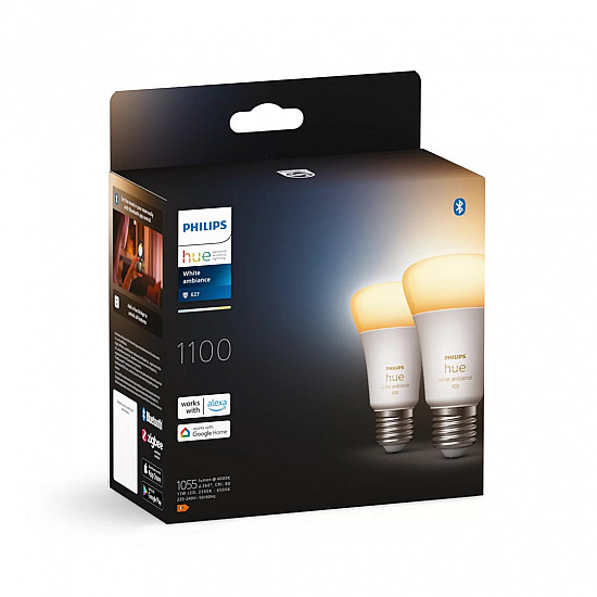 Smart Light Bulb PHILIPS Power consumption 8 Watts Luminous flux 1100 Lumen 6500 K 220V-240V Bluetooth 929002468404