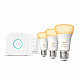 WA Starter Kit 11W A60 E27 3pcs, Bridge, Switch E27 11 W Warm to cool white 2200-6500K + 16 million colors Bluetooth and Zigbee