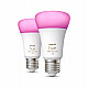 WCA 11W A60 E27 2pcs pack E27 11 W White and Color 2000K-6500K +16 million colors Bluetooth and Zigbee