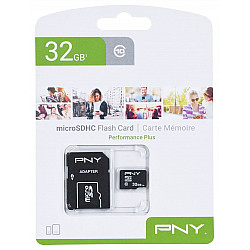 CARD 32GB PNY Performance Plus MicroHC Klasse 10 Schwarz