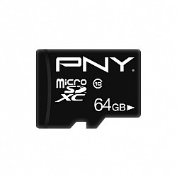 CARD 64GB PNY Performance Plus MicroXC Klasse 10 Schwarz