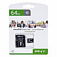 CARD 64GB PNY Performance Plus MicroXC Klasse 10 Schwarz