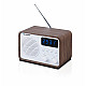 Portable radio with Bluetooth and USB BLAUPUNKT PP7BT, Color: brown wood/white