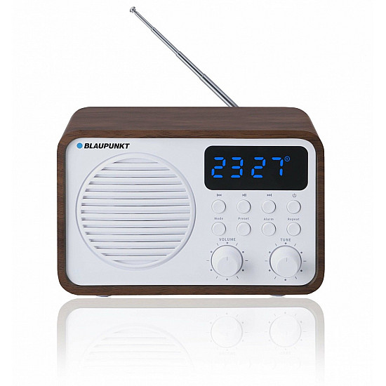 Portable radio with Bluetooth and USB BLAUPUNKT PP7BT, Color: brown wood/white