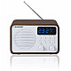Portable radio with Bluetooth and USB BLAUPUNKT PP7BT, Color: brown wood/white