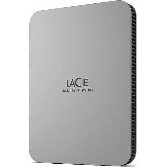 LaCie Mobile Drive Išorinis kietasis diskas su 1TB, USB-C Moon Silver 2025