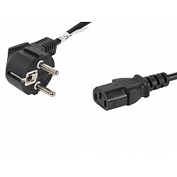 Lanberg CEE 7/7 to IEC 320 C13 Power Cord CA-C13C-10CC-0018-BK