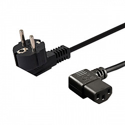SAVIO Power cable Schuko (M) angled – IEC C13, 1.2 m CL-115