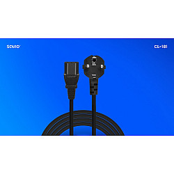 SAVIO CL-181 Power cable CEE 7/7 (E/F) – IEC C13 5m