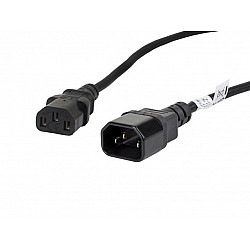 LANBERG CA-C13E-11CC-0018-BK extension power cable C13-> C14 1.8m VDE