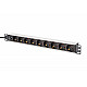 1U ALUMINIUM PDU 9X SCHUKO RACKMOUNT IEC C14 PLUG