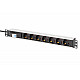 1U ALUMINIUM PDU 7X SCHUKO RACKMOUNT 1X CIRCUIT BREAKER