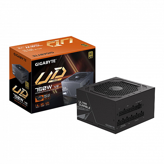 Power Supply GIGABYTE UD750GM PG5 V2 ATX 3.1 750 Watts Efficiency 80 PLUS GOLD PFC Active MTBF 100000 hours GP-UD750GMPG5V2