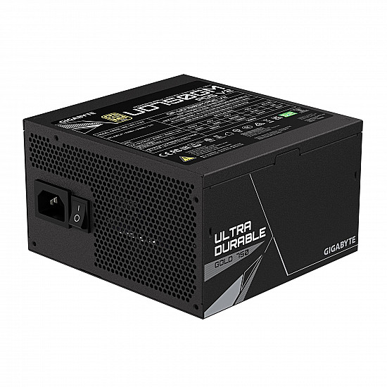 Power Supply GIGABYTE UD750GM PG5 V2 ATX 3.1 750 Watts Efficiency 80 PLUS GOLD PFC Active MTBF 100000 hours GP-UD750GMPG5V2