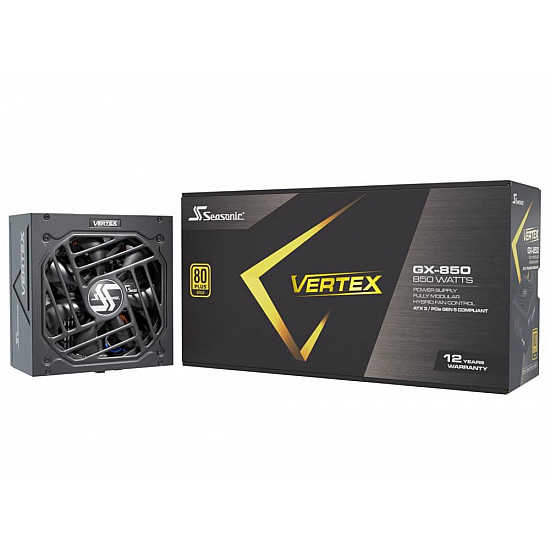 SEASONIC VERTEX GX-850 maitinimo blokas su 850W, 80PLUS GOLD efektyvumu, 2025