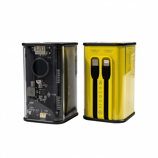 Power bank 20000 mAh Super Fast Charging z wbudowanym kablem USB-C PD 20W & Lightning + USB-A QC3.0 22.5W