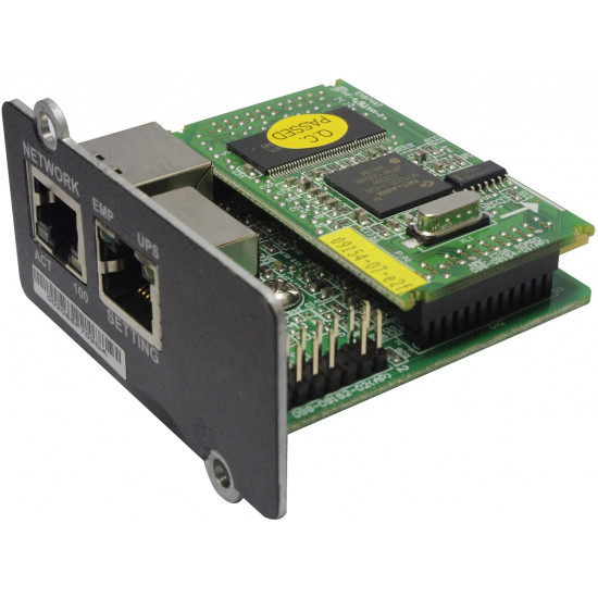 PowerWalker mini NMC SNMP Card, LAN-Adapter schwarz, Netzwerk Management Protokoll Modul