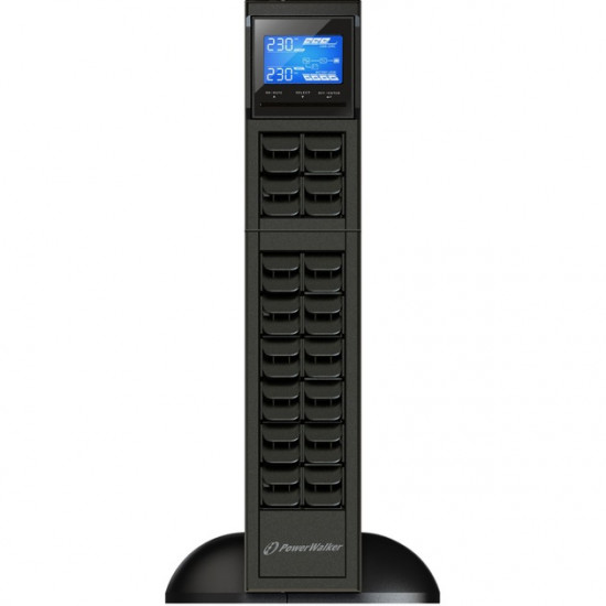 POWERWALKER VFI 3000 CRM LCD UPS On-Line 3000VA 19 2U 4x IEC USB/RS-232 LCD Terminal Rack/Tow