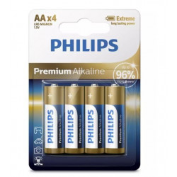 1x4 Philips Premium Alkaline AA AA Batterie