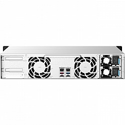 QNAP 12-Bay-Rackmontage-NAS AMD Ryzen V1000 Serie V1500B 4C/8T 2,2GHz 8GB DDR4-RAM 2x2,5 GbE LAN optionale 10GbE und M.2