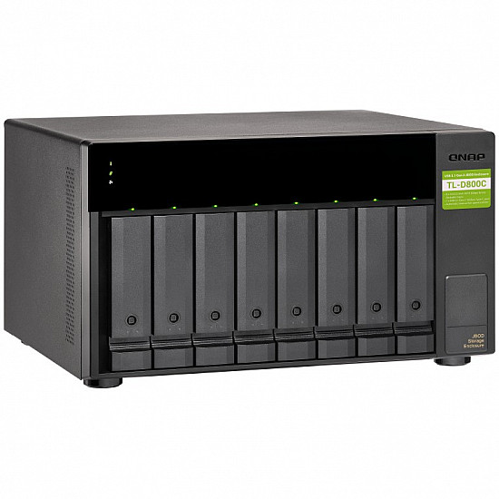 QNAP TL-D800C 8-bay desktop USB-C 3.1 Gen2 10Gbps JBOD expansion unit